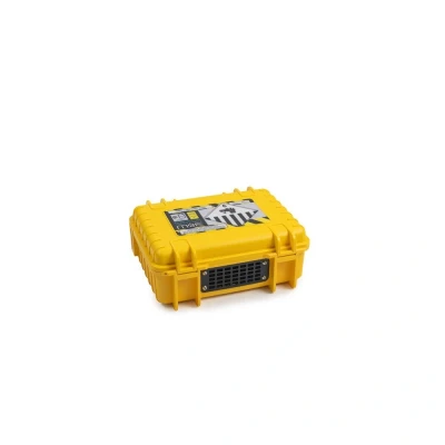 Afbeelding van B &amp; W International Transportkoffer voor accupacks BATTERY.CASE 908.08 (b x h d) 270 215 105 mm Geel/zwart (reflecterend) PP.41.Y.908