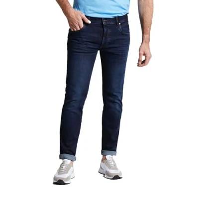 Afbeelding van Bugatti Flexcity Herenjeans, stretchbroek, hoge bewegingsvrijheid, jeansbroek, vormvast, Donkerblauw Steen, 36W x 36L