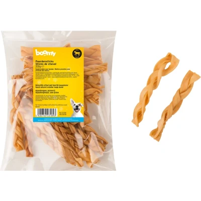Afbeelding van Boomy Hondensnacks Kauwsnack Paardensticks gevlochten 15cm 200g