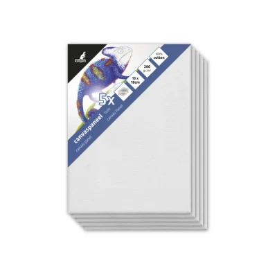 Afbeelding van Canvaspaneel set 5 stuks 3mm board 280gr