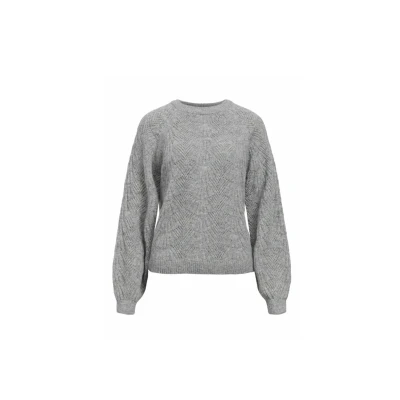 Afbeelding van Object Flora RE Trui, Dames, Maat: XS, Medium grey melange