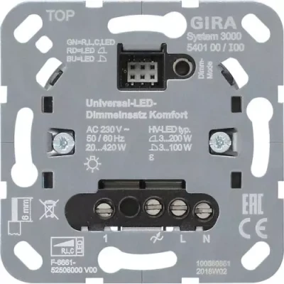 Afbeelding van Gira systeem 3000 universele led comfort dimmer 540100