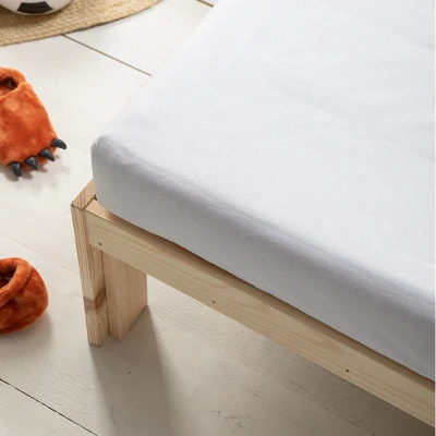 Afbeelding van Katoenen Hoeslaken Kids Wit 40x80 cm Fresh and Co Dekbed Discounter.nl