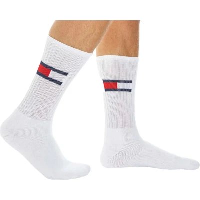 Afbeelding van Tommy Men Uni TJ Flag Socks Sokken 2P Zwart Maat 43/46