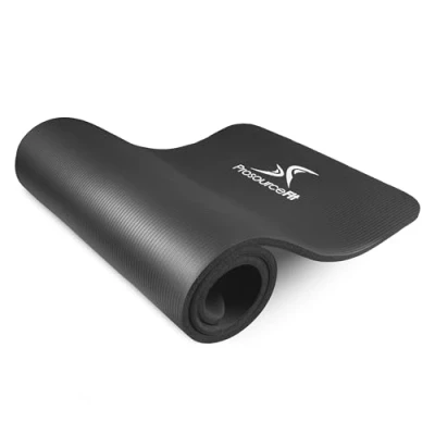 Afbeelding van Prosource Fit Extra Dikke Yoga en Pilates Mat, 1/2 Inch Dikte, Zwart