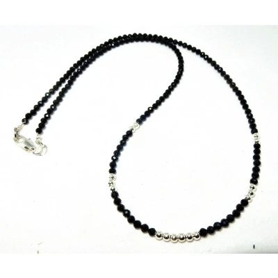 Afbeelding van Natuurlijk Spinel Collier wit verguld