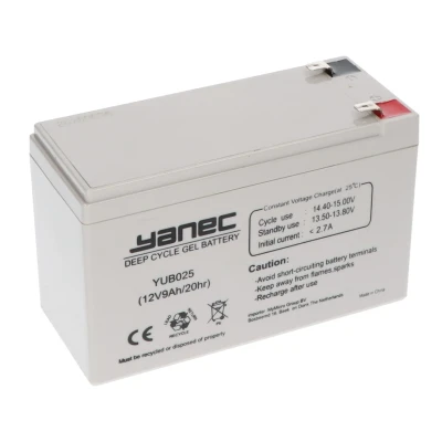 Afbeelding van Yanec Gel Accu 12V 9Ah