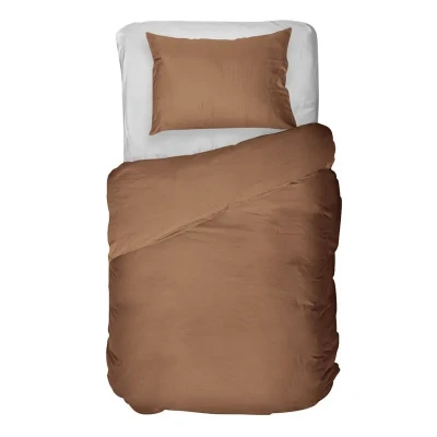 Afbeelding van Kayori dekbedovertrek Kai Washed Katoen Caramel 140/200 220 + 1 sloop 140/220