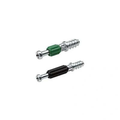 Afbeelding van HETTICH 48038 Rastex 15 Twister inschroefpluggen (meubelconnector) met directe schroefdraad, corpus 16 mm, spanmaat 30 verzinkt staal/kunststof, zilver