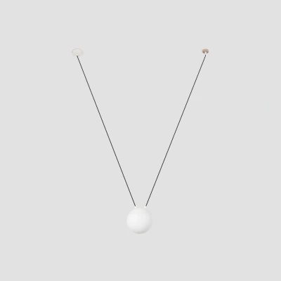 Afbeelding van Faro Lighting Mijn 1 Licht Plafond Hanglamp Wit, Hout, E27