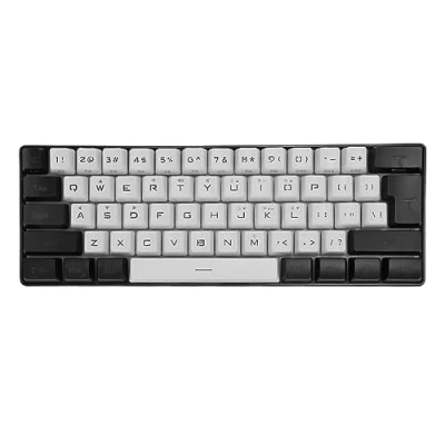 Afbeelding van GK61 Bedraad Gamingtoetsenbord, 61 Toetsen RGB Mechanisch Gamingtoetsenbord met LED achtergrondverlichting Ergonomisch Gevoel Kantoorcomputertoetsenbord voor Pc gamer