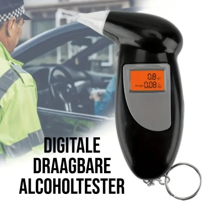 Afbeelding van Digitale Draagbare Alcoholtester Sleutelhanger Blaastest Snel &amp; Nauwkeurig 11.8 x 7 cm