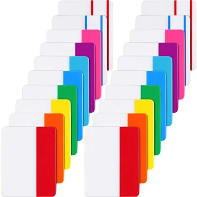 Afbeelding van 400 stuks tabs, 2 inch, sticky indextabs, beschrijfbare en herplaatsbare bestandstabs, vlaggen voor pagina&#039;s of bladmarkeringen, lezen van notities, 20 sets, 10 kleuren