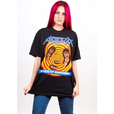 Afbeelding van Anthrax Heren Tshirt L State Of Euphoria Zwart