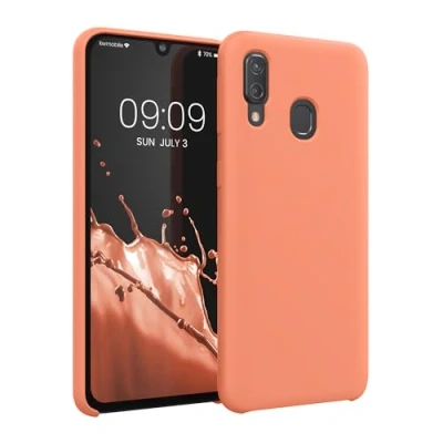 Afbeelding van kwmobile telefoonhoesje compatibel met Samsung Galaxy A40 hoesje Zachte case voor smartphone Back cover in mat koraal