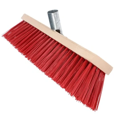 Afbeelding van Heavy Duty bezemkop met stijve PVC varkenshaar, 40 cm, harde borstelborstel voor tuinbezem buiten, veegborstel tuinborstel ingebouwde bezem handgreepbeugel