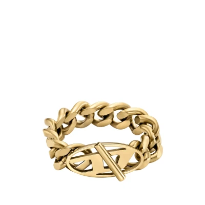 Afbeelding van Diesel Ring goldcoloured, Heren, Maat: 50, Gold coloured