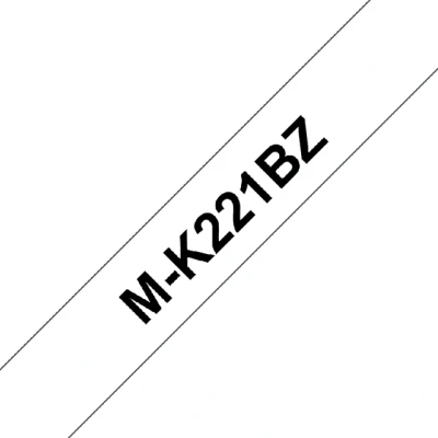 Afbeelding van Brother M K221 Tape Zwart op wit (9 mm)