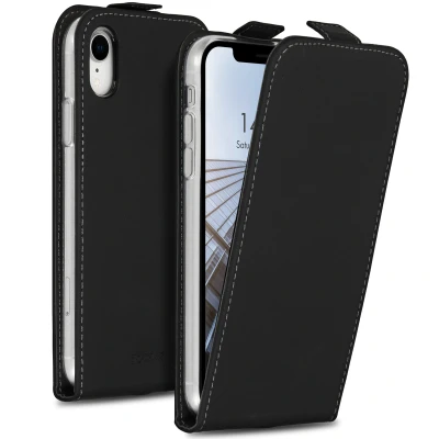 Afbeelding van Apple iPhone Xr Hoesje Kunstleder Accezz Flipcase Zwart Telefoonhoesje