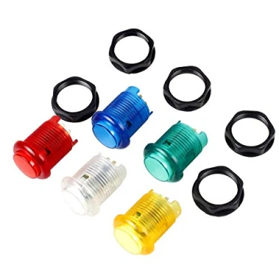 Afbeelding van EG Starts 5 x 30 mm booglichten LED drukknop ingebouwde schakelaar V verlichte knoppen voor Arcade Machine Games DIY Kit Jamma Mame Raspberry Pi 1 2 3 (elke kleur van stuks) &amp; kleuren