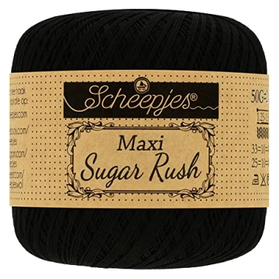 Afbeelding van Scheepjes Maxi Sugar Rush 110 Black Garen 10x50g