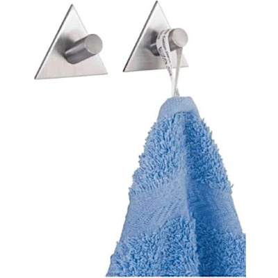Afbeelding van Wenko wandhaken Triangolo 5 cm RVS matzilver 2 stuks