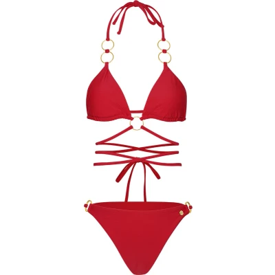 Afbeelding van Bikini gouden ringen Red M