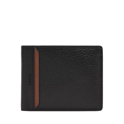 Afbeelding van Fossil Heren Huntington Bi Fold Portemonnee, zwart, Small