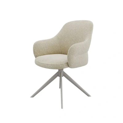 Afbeelding van LABEL51 Eetkamerstoel Bern Naturel Boucle set van 2