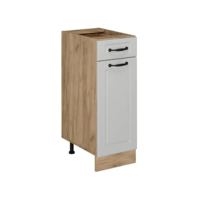 Afbeelding van Vicco Keukenonderkast R Line, Wit Landhuis/Krachtige eik goud, 30 cm zonder werkblad