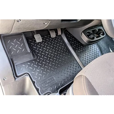 Afbeelding van Recambo Fiat Ducato, rubberen automatten, compatibel met Citroen Jumper Ducato Peugeot Boxer vanaf bouwjaar 2006 automatten precies passend rand zwart