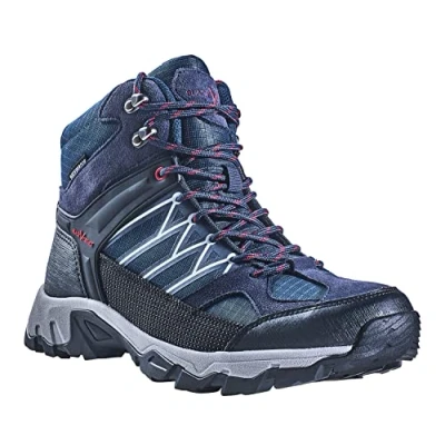 Afbeelding van Black Crevice Heren trekkingschoenen hoog, waterdicht, blauw/rood, 41