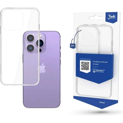 Afbeelding van 3mk iPhone 14 Pro Max Armor Case Stevige Hoes voor Optimale Bescherming Transparant
