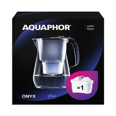 Afbeelding van Aquaphor Waterfilterkan 4.2 liter Onyx zwart met wisselpatroon Maxfor+