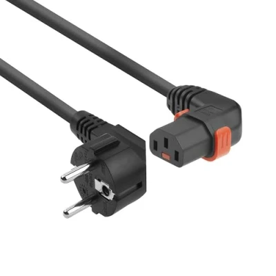 Afbeelding van C13 kabel ACT 1 meter (Haaks, Rechts, IEC lock)