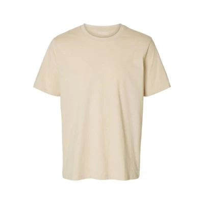Afbeelding van Selected Homme Slhaspen O NECK TEE Tshirt basic, Heren, Maat: Large, Oatmeal