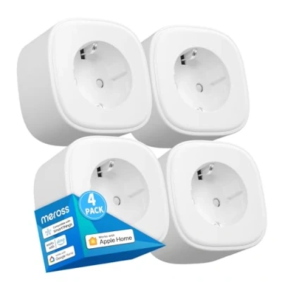 Afbeelding van meross Wifi stopcontact, Smart Plug compatibel met Alexa, Apple HomeKit, Google Assistant en SmartThings, timer afstandsbediening, 4 stuks