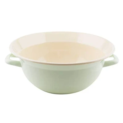 Afbeelding van Riess, 0298 006, Weitling 36, Classic Bunt/Pastell, kleur Nijlgroen, diameter 36 cm, hoogte 15 inhoud 9 liter, email, kom met 2 handgrepen