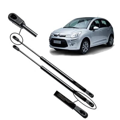 Afbeelding van Ramor Strutz 2x Gasveer Demper Achterklep Compatibel met Citroen C3 Mk2 (SC) 2009 2016. Gasveren Achterklepdemper voor Kofferbak Vervanging 8731T9 en anderen.