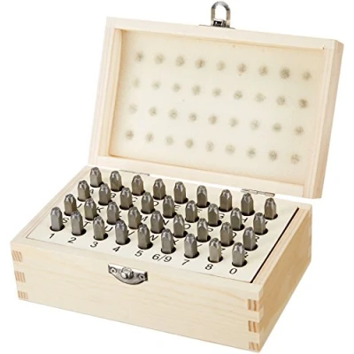 Afbeelding van Amazon Basics Ponsset, 4 mm, metaal en leer
