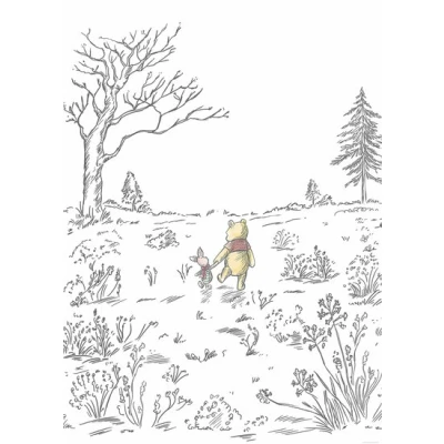 Afbeelding van Komar Vliesbehang Winnie Pooh Walk 200x280 cm (breedte x hoogte)