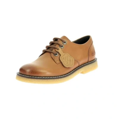 Afbeelding van Kickers Derbies Larra Veterschoenen, Dames, Maat: 40, Camel Leer