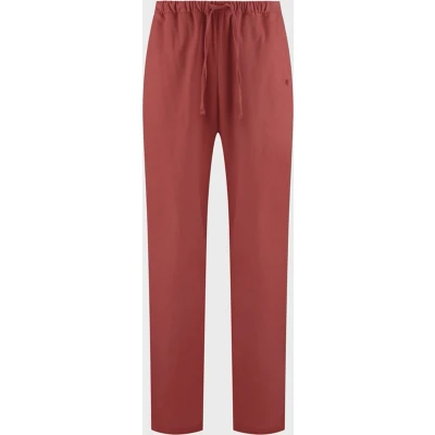 Afbeelding van Yumeko pyjamabroek heren velvet flanel fluweel rood l