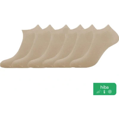 Afbeelding van Bamboe Sokken, Sneaker 6 paar, Dames en Heren, Kort Antibacterieel, 39 42, Beige