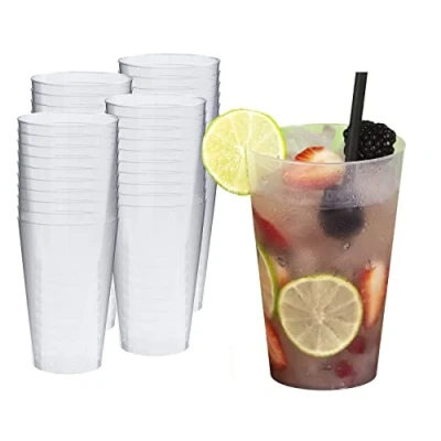 Afbeelding van Silverkitchen Drinkbekers van hard plastic, glashelder, 400 ml, 40 stuks + 4 extra bekers (1 stuk)