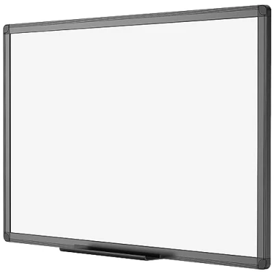 Afbeelding van VIZ PRO Magnetisch droog wissen wit bord, 120 X 90 cm, zwart aluminium frame