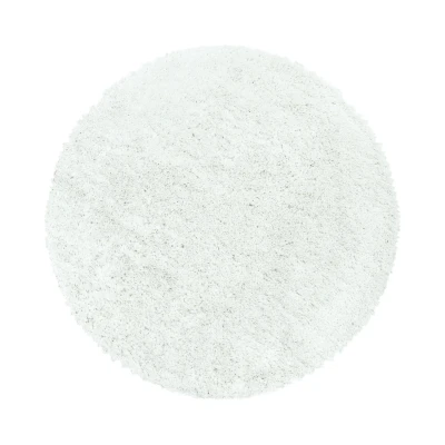 Afbeelding van Pearl Soft Hoogpolig Vloerkleed Wit 200 cm rond