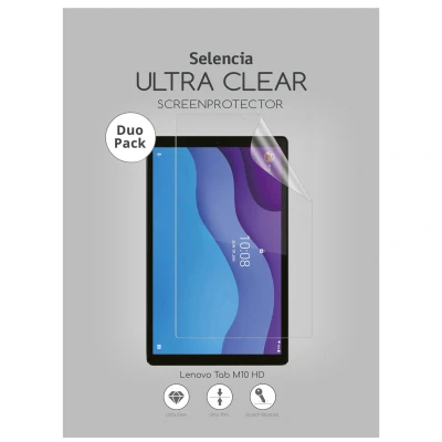Afbeelding van 2 Pack Screenprotectors Lenovo Tab M10 HD (2nd gen): Selencia Duo Ultra Clear tablet Folie (plastic)