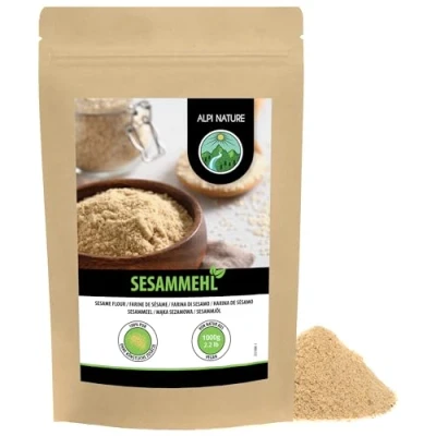 Afbeelding van Sesammeel (1kg), sesam gemalen, 100% natuurzuiver, sesampoeder zonder toevoegingen
