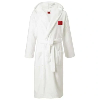 Afbeelding van HUGO Terry Hooded GOWN Badjas, Dames, Maat: Large, White